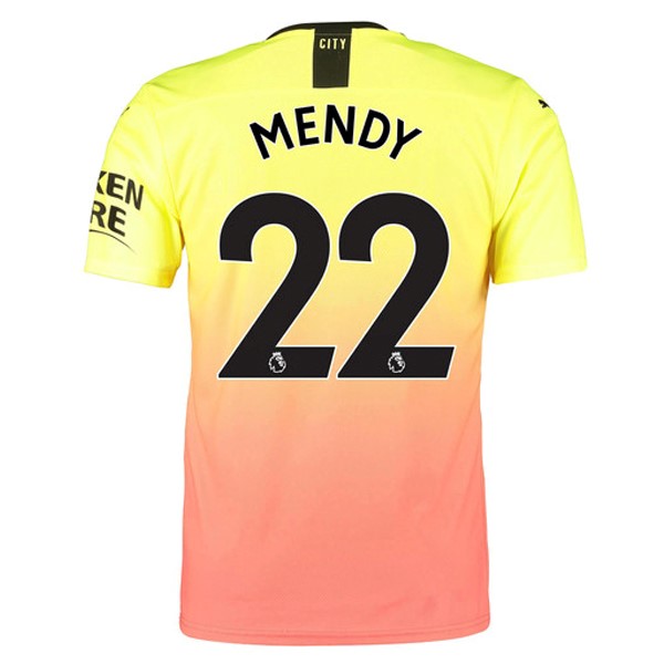 Camiseta Manchester City NO.22 Mendy 3ª 2019 2020 Naranja